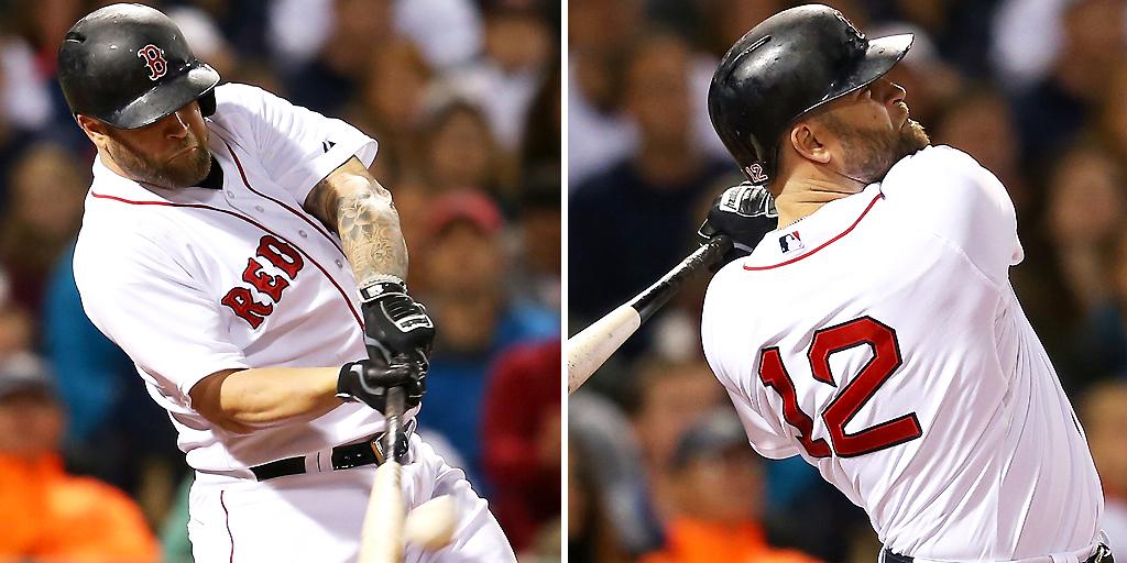 RedSox's tweet photo. .@MikeNapoli25 was on a mission to hit baseballs over The Monster tonight. http://t.co/Pa7aPGrrD3 http://t.co/CabhvI32lP