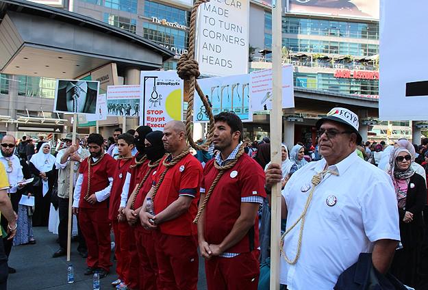 Mısır’da uygulanmaya başlanan idam kararları, Kanada’da sessiz eylemlerle protesto edildi u.aa.com.tr/515444