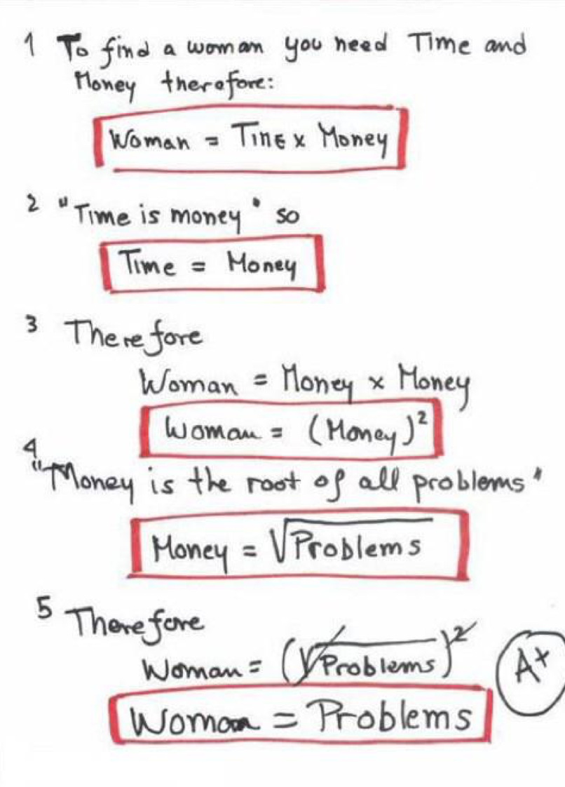 MeninistTweet's tweet photo. simple math http://t.co/Z4dt7QApO5