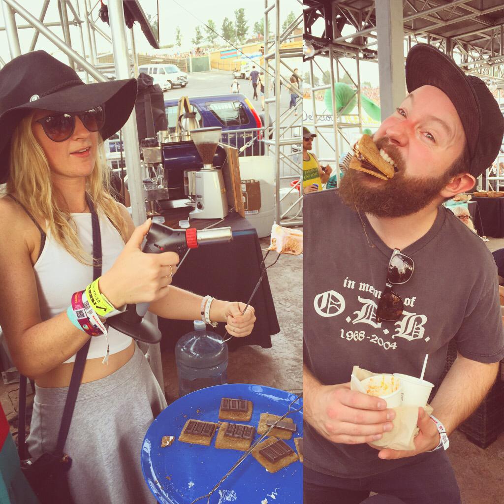 Smore_Amore's tweet photo. #Sasquatch loving the s'mores today! http://t.co/aU5fY0p4rB