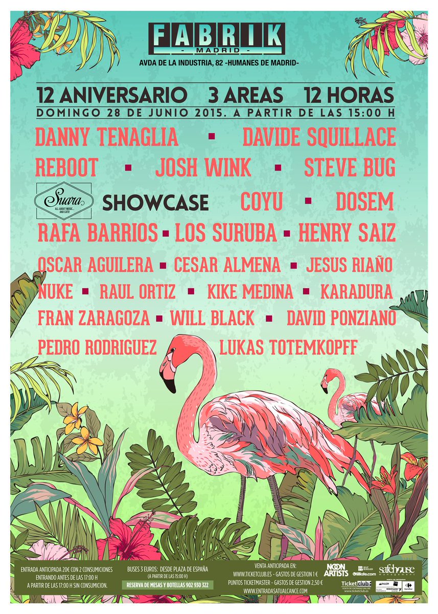 fabrikdiscoteca's tweet photo. Y #despuésviene el 12 Aniversario de FABRIK. Con nuestro cartel de electrónica empezamos a escribir la historia !! http://t.co/8dE8gmwoLg