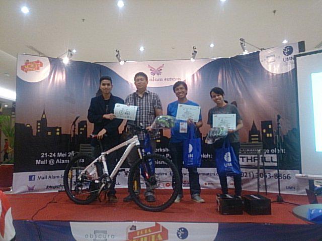 Ini dia juara photo challenge dari Thrill. Ki-ka: Juara 1,2 dan 3. Selamat kepada para pemenang!