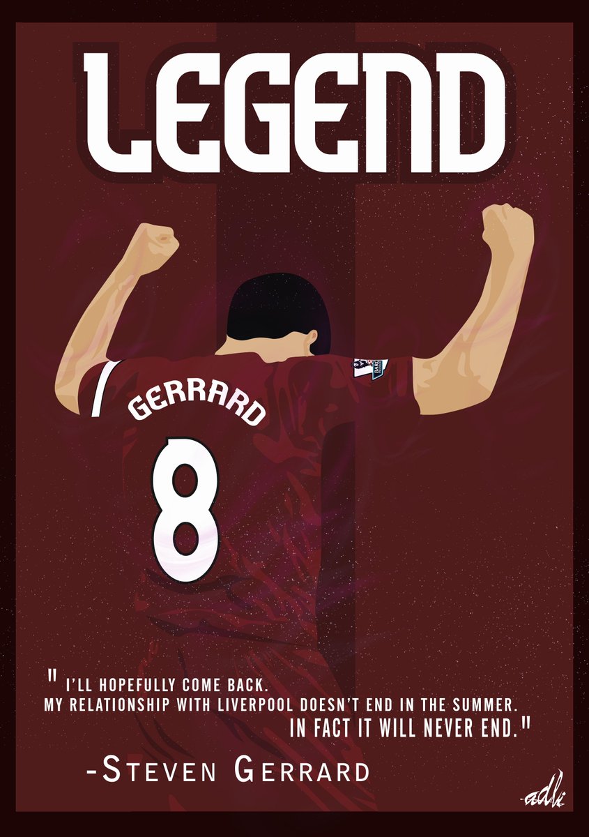 Thankyou Captain, thankyou for every memories #S8G . #ThankYouStevie #thanksgerrard #YNWAStevie #Legend #LFC #YNWA