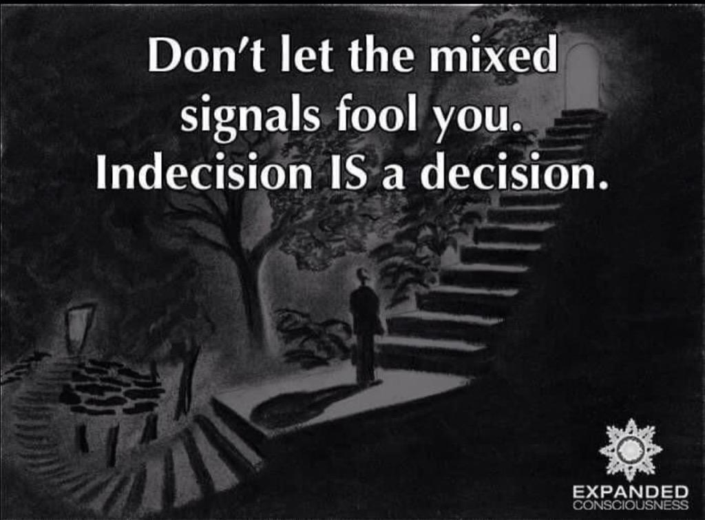 Indecision allows others to choose your fate. Guide your own decisions towards your goals no one knows them like you.