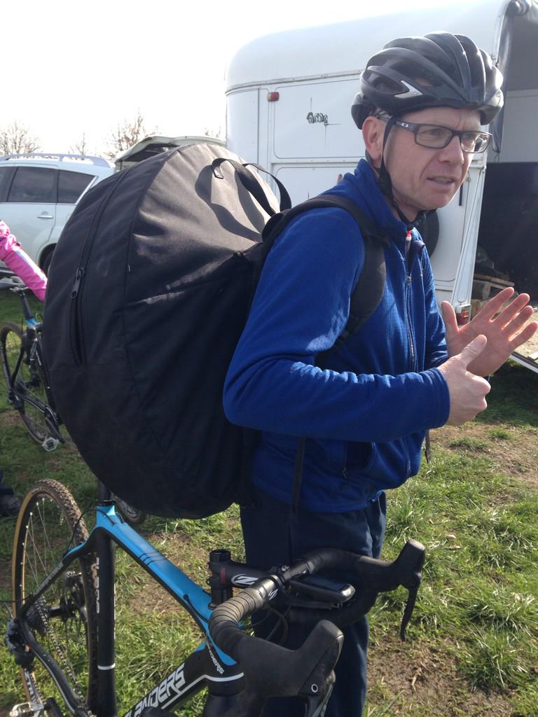ado_bee's tweet photo. @paddyoliver falls foul of little known UCI reg re max allowable circumference of bodhrans at a sanctioned event http://t.co/U6hz6EFIb8