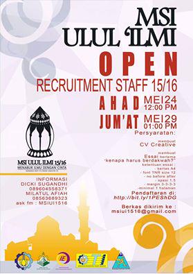 MSIUlulIlmi's tweet photo. Assalammu'alaikum warohmatullahi wabarokatuh
Yang lg kepo oprec staf MSI Ulul Ilmi Teknik Industri ITS @ieits2014 http://t.co/emZ83EU9xp