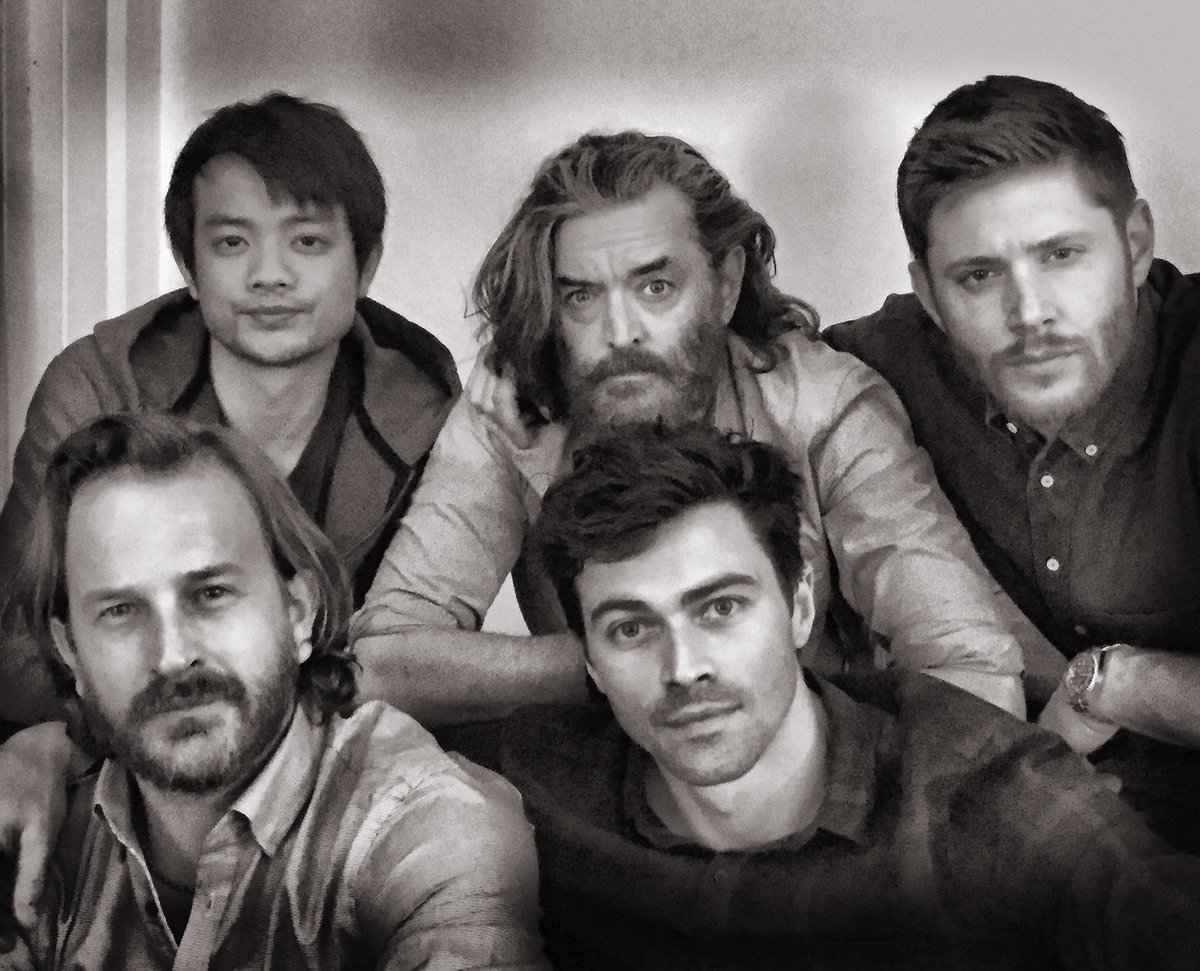 Omundson's tweet photo. Love the men of this traveling circus. @JensenAckles @mattcohen4real @dicksp8jr @OsricChau #SPNFamily http://t.co/WWleVuVF6k