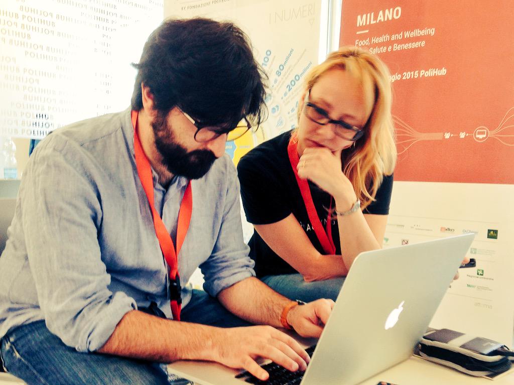 <a href="/al_gangemi/">Alberto Gangemi</a> and <a href="/HH_Milano/">Hacking Health Milan</a> getting ready for demo time #hhmi #HackingHealth