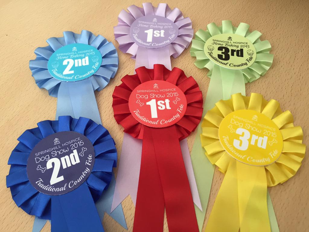 SpringhillHosp's tweet photo. Our beautiful rosettes have arrived for the competition being run at this years Traditional Country Fete! #excited http://t.co/dYT1jKFWNA