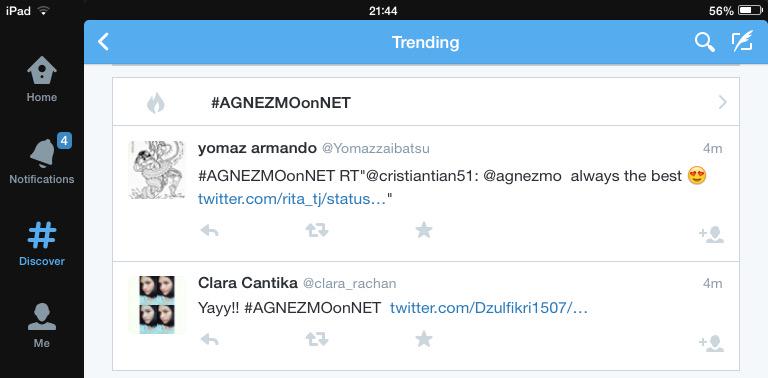 AgnezmoHugeFans's tweet photo. CONGRATS @AGNEZMO AND NICs ! We did it !! #AGNEZMOonNET http://t.co/m8IUAQwPDS