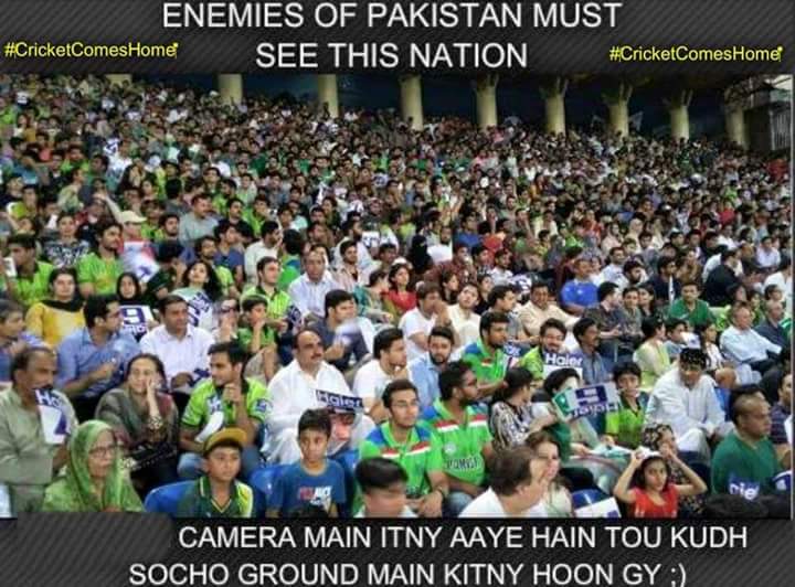 50Shadesofgarmi's tweet photo. Kitne aadmi thay?😆😆
#PakvsZim
#BecauseThisIsPakistan
#CricketComesHome
#ThankYouZimbabwe http://t.co/iZwV6IPCYD