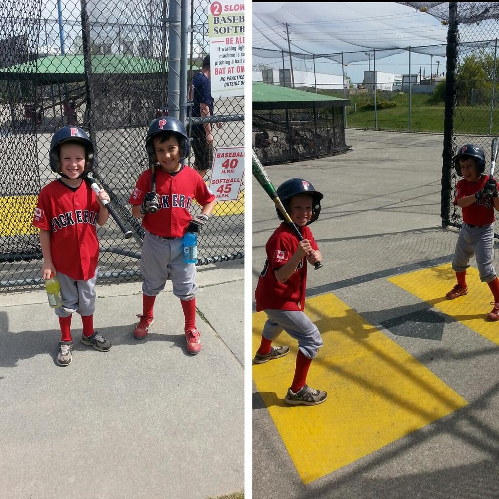 Pregame warm-up for Pickering Redsox this morning. Best of luck in your game versus Kingston today. #battingcages