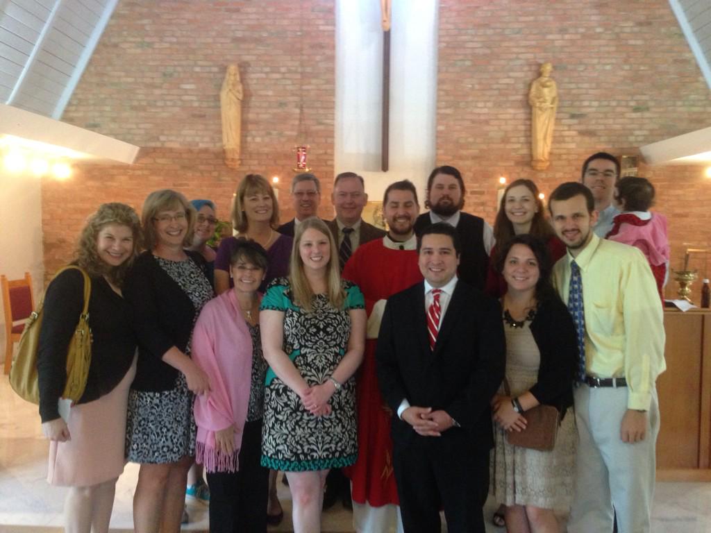 Deanuarte's tweet photo. Welcome our newest Catholic @MrsDuarteNCHS Notice the love and support, made the long drive to Clifton #trulyblessed http://t.co/liYnwhnvWy