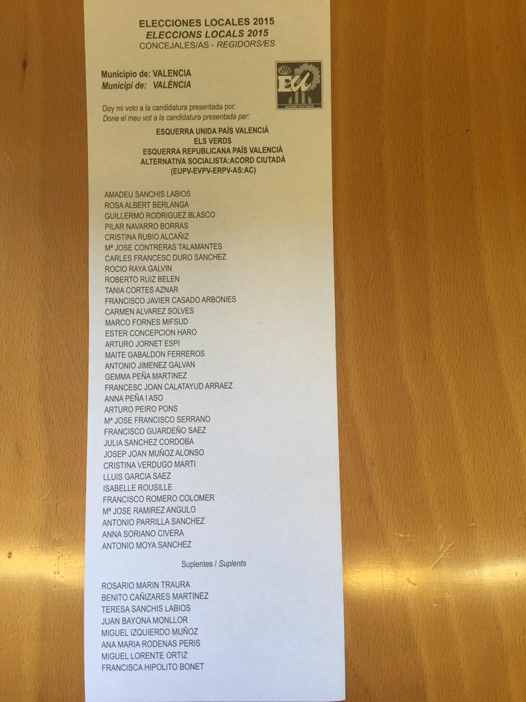 JEUPV's tweet photo. A votar sense dubtes! El canvi comença hui. #EsTempsdEsquerres @esquerraunida #ApoderEUvos http://t.co/IePDJM7Wul