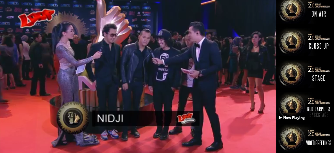 mdtvindonesia's tweet photo. "Televisi masa kini yang visioner," NET. menurut @nidji #RoadToNET2Anniversary http://t.co/iaa0MjzLqc
