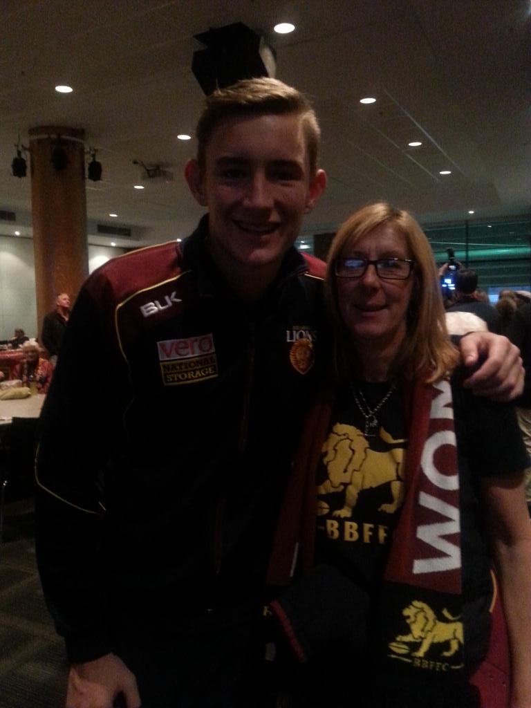 Nice to meet Harris Andrews today at the Lions aftermatch function #golions #prideinthejumper