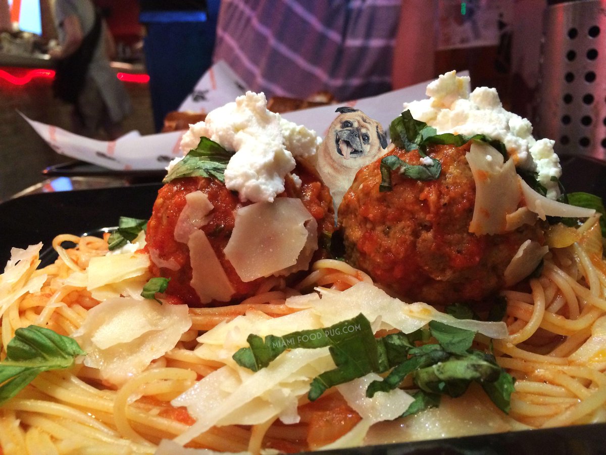 Loved these meatballs from <a href="/pizzabarsb/">Pizza Bar Sobe</a>. #foodporn #meatballs