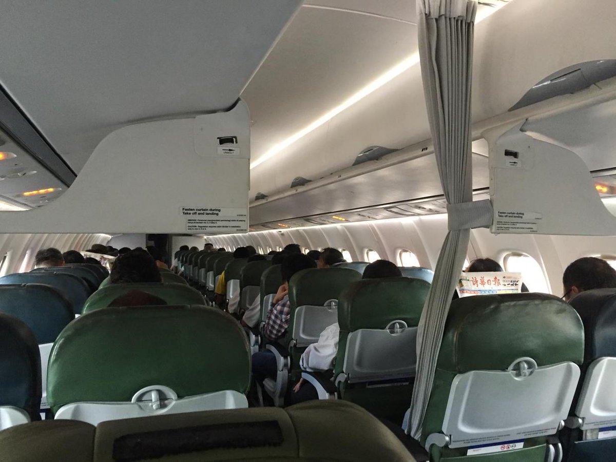grahamsallan's tweet photo. Business Class at the back of the plane!  On/off through rear door so makes some sense.  MH from Lahad Datu to KK. http://t.co/1SrnrBhLjf