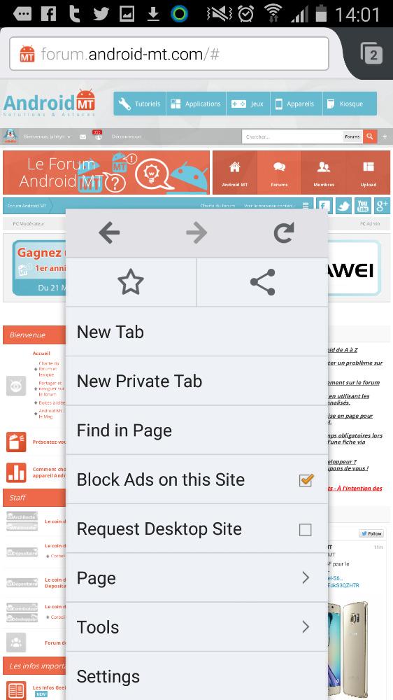 AndroidMT's tweet photo. #AdblockBrowser pour Android - Le navigateur sans pubs disponible sur le Google Play Store - http://t.co/tcirL1cynK http://t.co/Uo34d7alfA