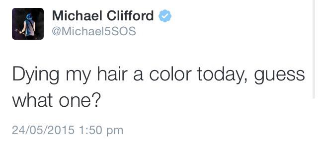 extremelyash's tweet photo. My reaction to Michaels hair colour change 
@5SOS_Daily http://t.co/njiohJQgYc