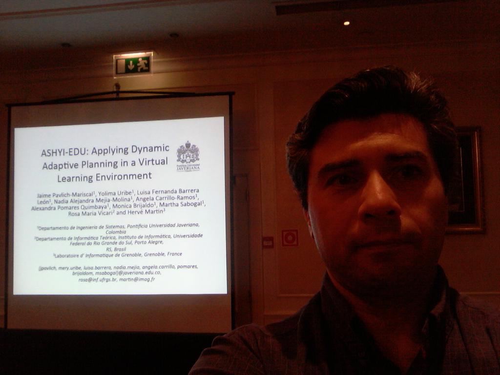 A minutos de presentar el paper en el congreso CSEDU, en Lisboa <a href="/sistemasPUJ/">Ing. Sistemas PUJ</a>