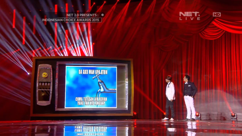 mdtvindonesia's tweet photo. Ini Talkshow The Musical! Wohooo! Kang @newsuleprikitiw @andretaulany74 @Indro_Warkop #NET2Anniversary http://t.co/DwgGnuQ3Bt