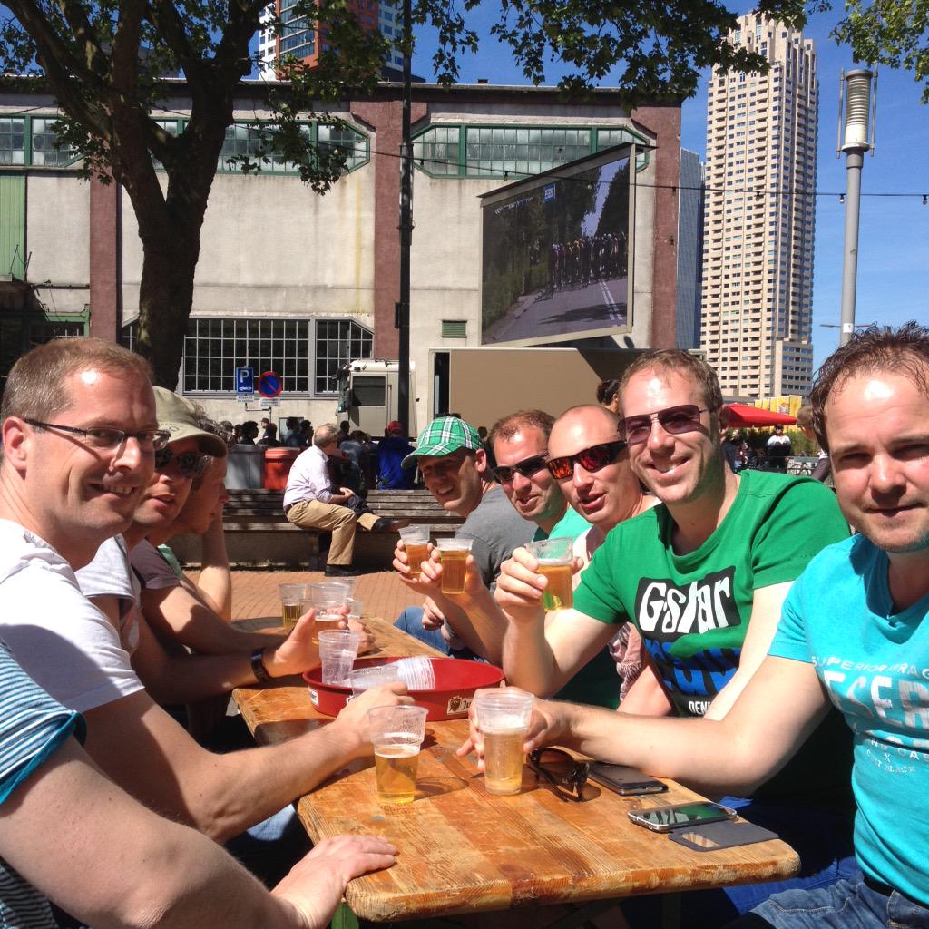 WPCcycling's tweet photo. Good vibes in Rotterdam - Waiting for the race #WPC http://t.co/mrTNvdgjBk