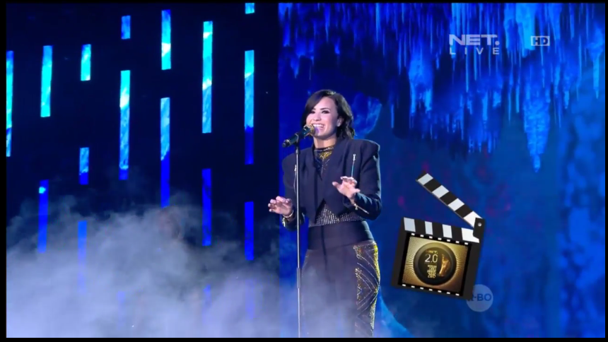mdtvindonesia's tweet photo. Setuju gak penampilan @ddlovato malam ini kece banget? #NET2Anniversary http://t.co/PkaZzXHPBm