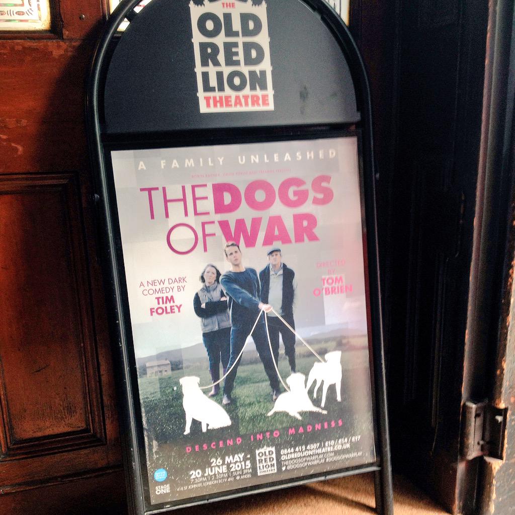 DogsofWarPlay's tweet photo. A1 poster outside the @ORLTheatre ready for the big week! #dogsofwarplay #theatre #previews http://t.co/OEYjGJG6Zs