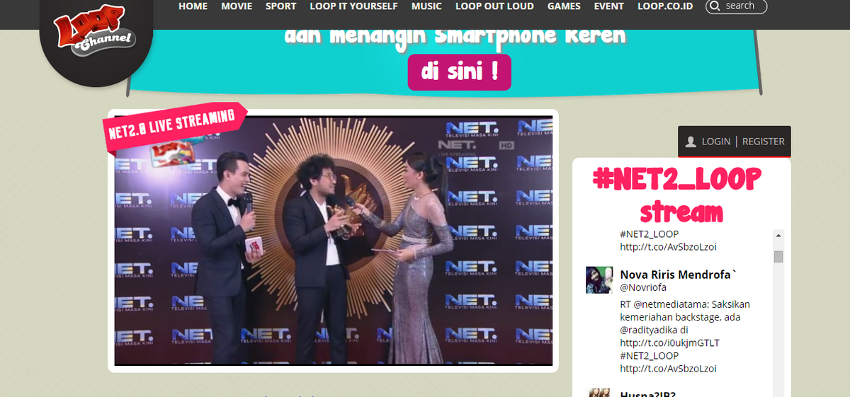 mdtvindonesia's tweet photo. From Backstage: Ada @KuntoAjiW pemenang Kategori Breakthrough of The Year #NET2_LOOP http://t.co/UVHr2EwxJ7