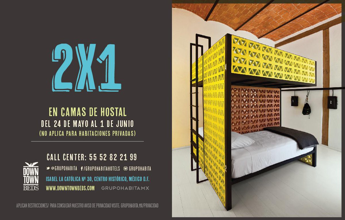 Recuerda que a partir de hoy 2x1 en <a href="/DowntownBeds/">DowntownBeds</a>  #wishyouwerehere
