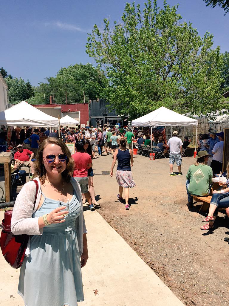 AVLBeerWeek's tweet photo. The @WestsideFestAvl is rockin' today at @UrbanOrchardAvl! #AVLBeerWeek http://t.co/G4heZvpqb5