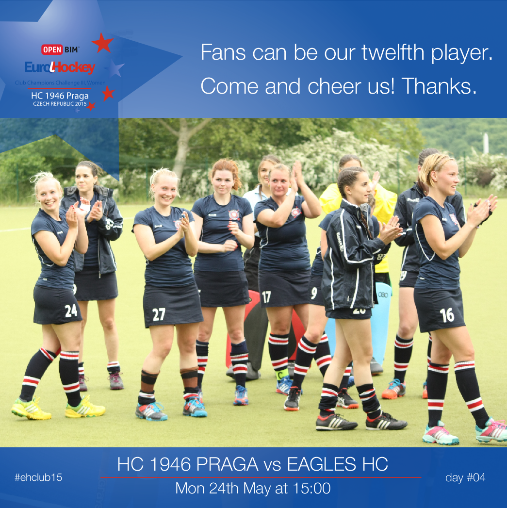hc1946praga's tweet photo. Final #ehclub15 match #hc1946praga tomorrow at 15:00. Fans can be our twelfth player. Come and cheer us! Thanks. http://t.co/8MjkB3Qf2e