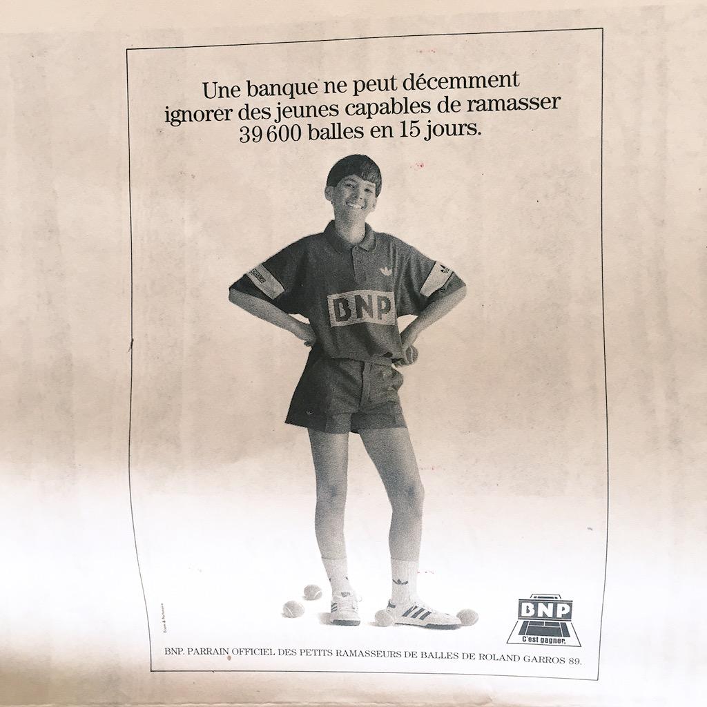 verygoodlord's tweet photo. Excellente pub de @BNPParibas_com pour @rolandgarros 1989 !!! #RolandGarros #RG15 #RG89 👍🏻 http://t.co/7OPf4Daxt0