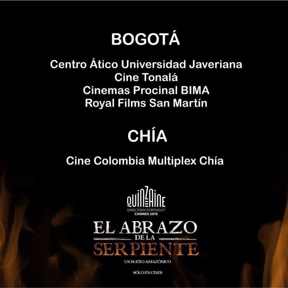 pajarosdeverano's tweet photo. En Cines #ElAbrazoDeLaSerpiente, GANADORA en la Quincena de Realizadores #Cannes2015 ¡ No te la pierdas ! http://t.co/3pK8hyat5q