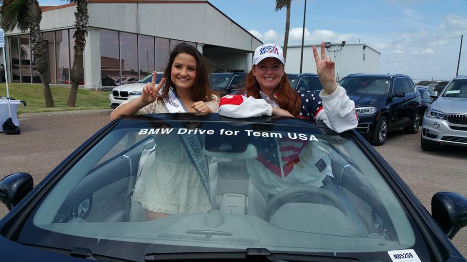 heewoman's tweet photo. with Ms. Teen South Padre Island, #Choeberryman for #driveforteamusa @ #rickallen #cardenasbmw http://t.co/kenhvXOAQ8