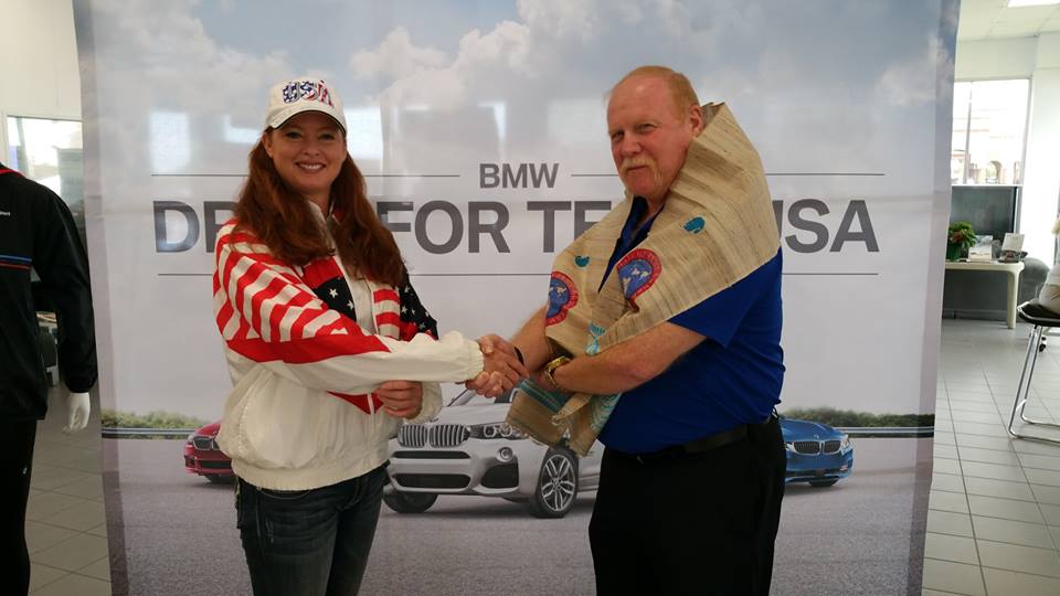 heewoman's tweet photo. with GM, #veteran #martialartist #rickallen of #cardenasbmw in #harlingen Texas for #driveforteamusa http://t.co/7IVFuGrxxR