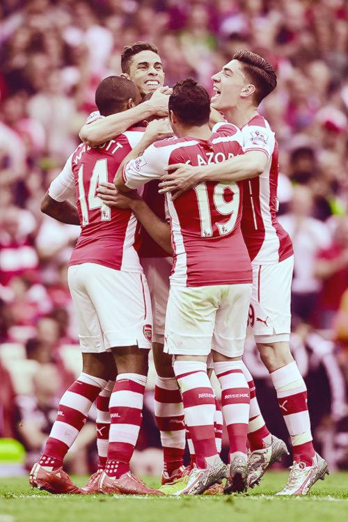 HectorBellerin's tweet photo. What a way to end the @premierleague season. Thanks to the fans for all the support! See you at Wembley! #COYG http://t.co/JkVRMsVPux