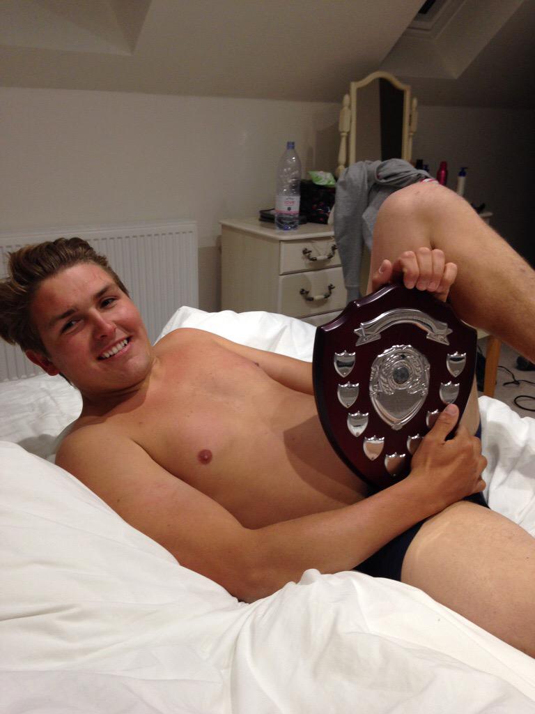 Our 2014/2015 player of the season is: Ben Brittnal. Here he is showing off his trophy. #bennytime