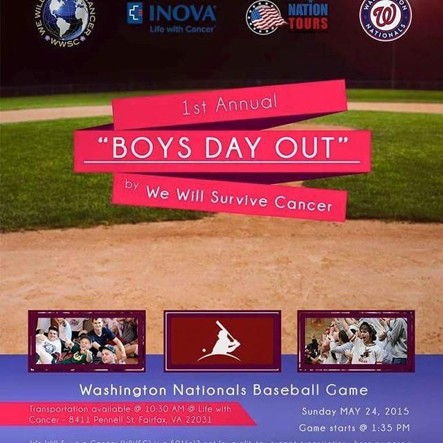 Thank you to our sponsors: Washington Nationals, Inova Life With Cancer Nation Tours !  wewillsurvivecancer.org