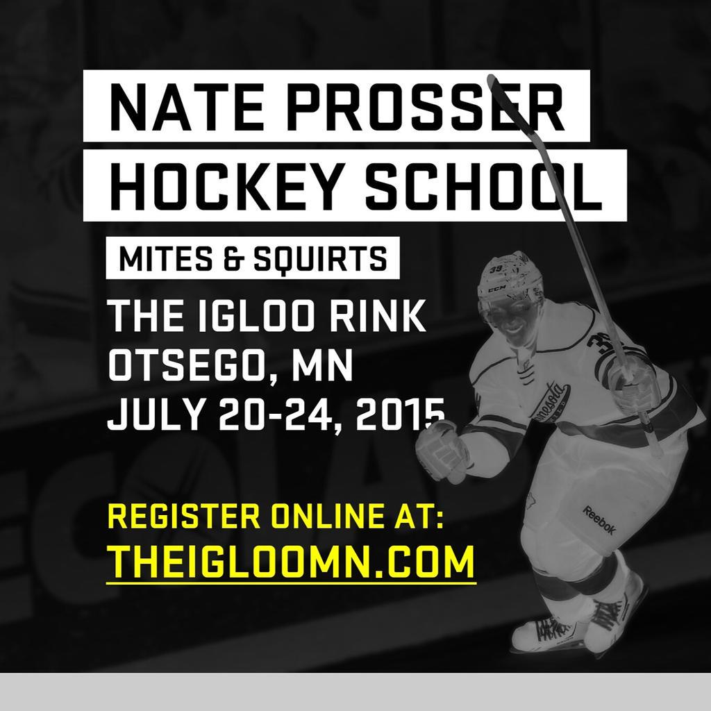 TheIglooMN's tweet photo. Excited for @mnwild Nate Prosser's #hockey #school at @TheIglooMN this summer. http://t.co/DMDnNATp9w for details http://t.co/B1CR0O11jU