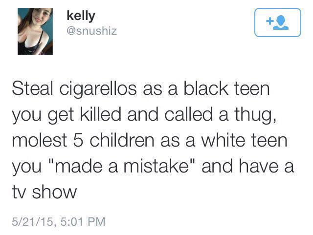 Bipartisanism's tweet photo. #JoshDuggar is a perfect example of #CrimingWhileWhite. #BreloTrial http://t.co/kzo8TzIdap