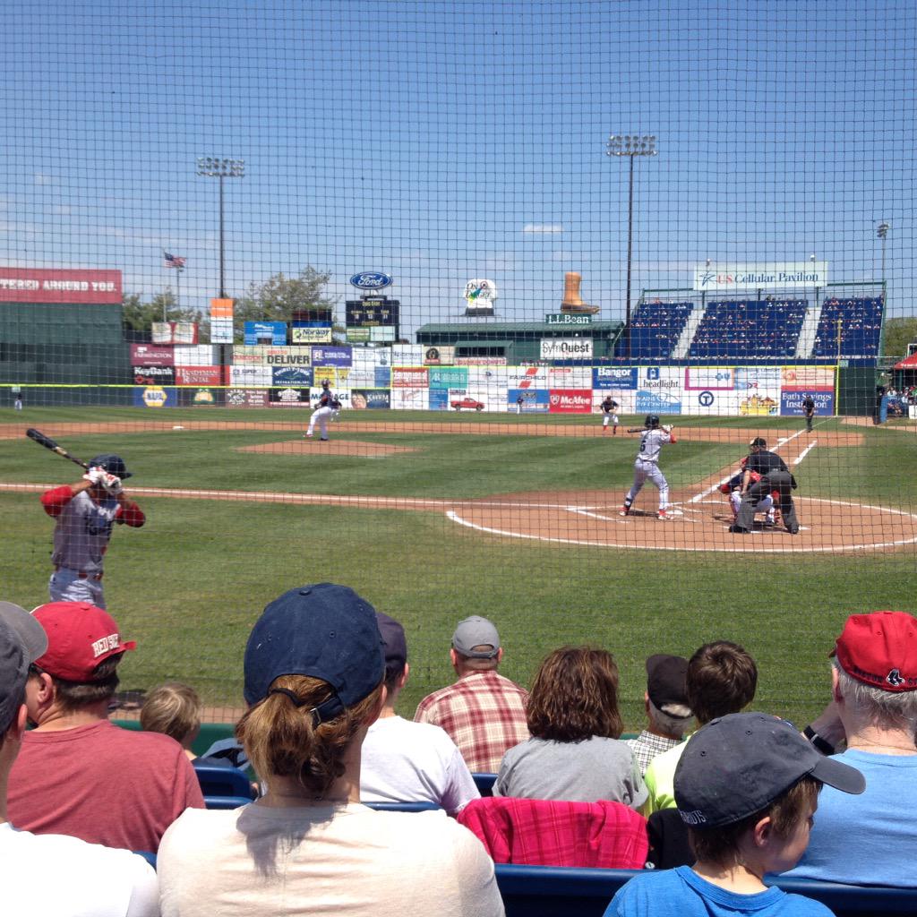 CarlP's tweet photo. Great day for a @PortlandSeadogs game! Thanks @SableOaksGolf. http://t.co/k4bybi1kNK