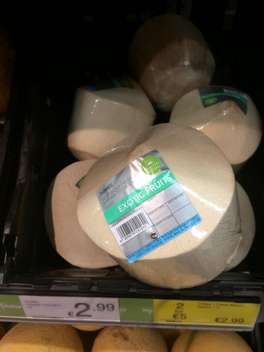 mrtrat's tweet photo. Real coconut water cones @dunnes Douglas http://t.co/pLvnPVVNa4