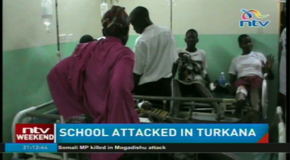 ntvkenya's tweet photo. School attacked in Turkana: 61 students injured in stampede at Lodwar sec school #NTWeekendEdition @vickyrubadiri http://t.co/PoDQxkcyKP