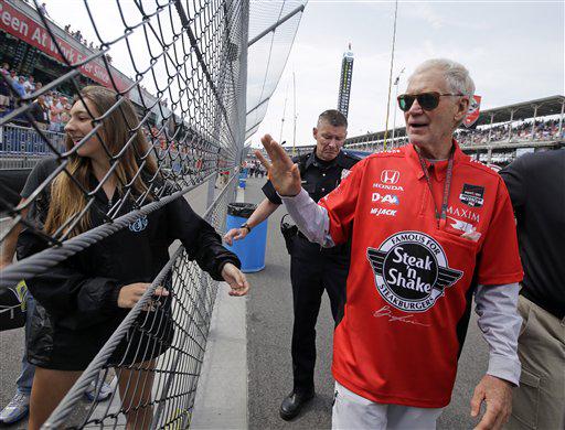 KSNNews's tweet photo. David Letterman drives into retirement with Indy 500 tribute http://t.co/JzNLJ6EFbx via @KSNNews http://t.co/paqpWDdogx