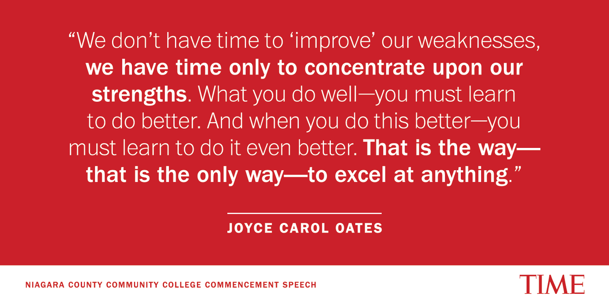 Joyce Carol Oates to grads: Be stubborn and optimistic ti.me/1K9uWn3