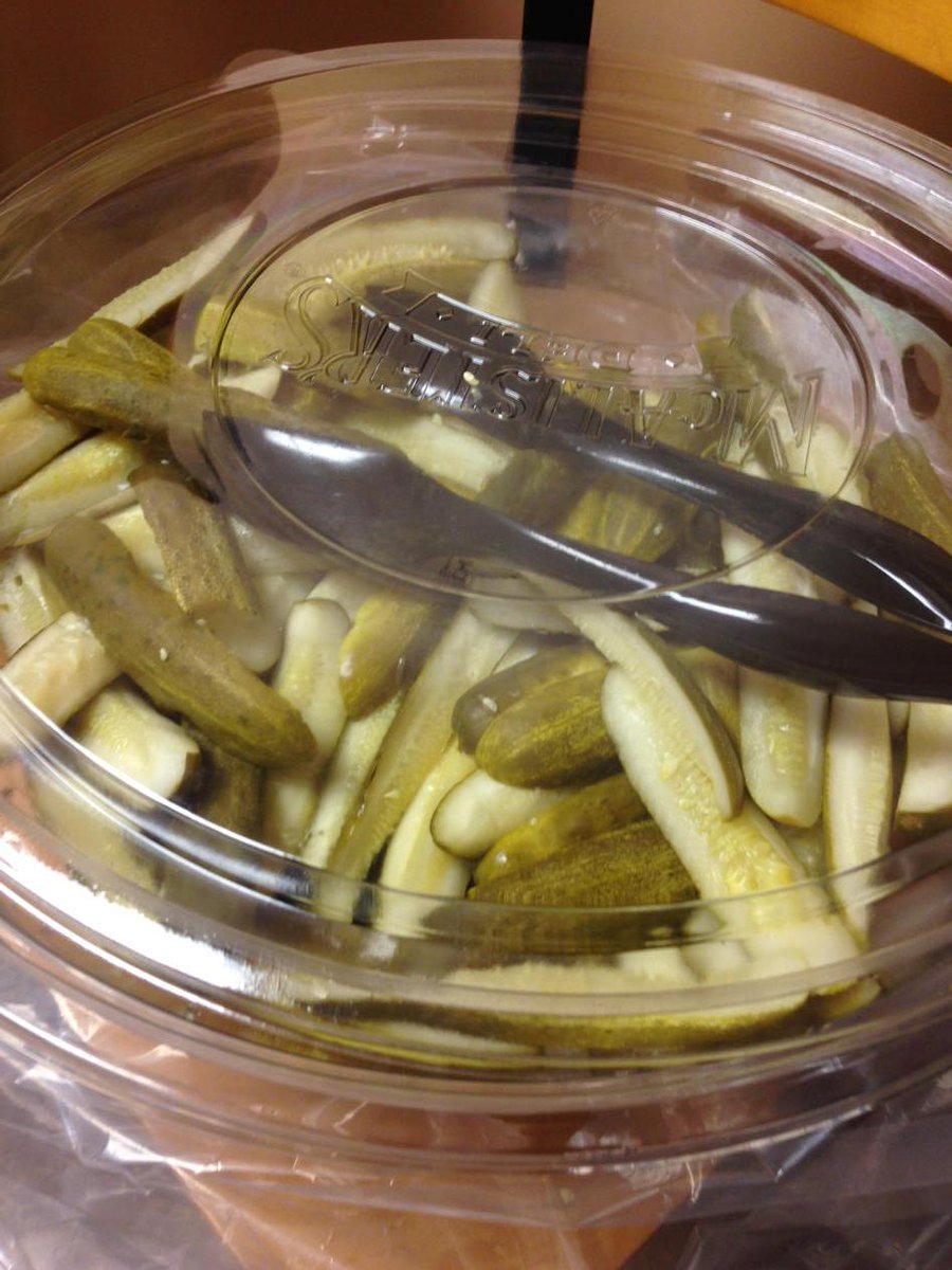 MelissaMahadeo's tweet photo. Found these in the break-room. I may eat them all. #picklefanatic http://t.co/1vXt6tPrGJ