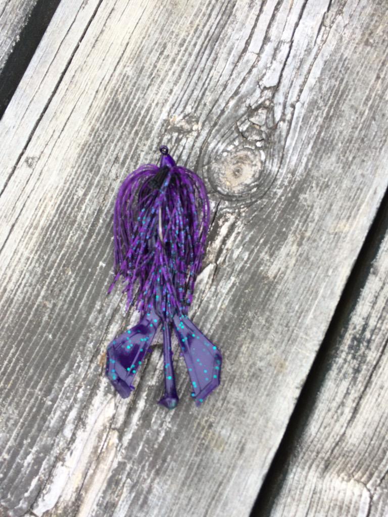 Bassin_Tips's tweet photo. This @SMcustom jig and @BioSpawnLures #Vilecraw combo looks deadly!! http://t.co/V94LJbwiHX