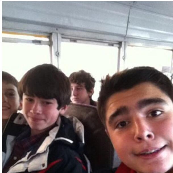josh_likes's tweet photo. Bus rides with his friends http://t.co/t1MlfP0SiY
